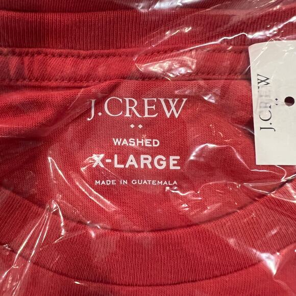 NWT J. Crew Men's Rusted Red Washed Jersey Tee - Picture 8 of 12